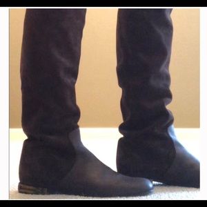 Gucci knee high boots with horse bit heel